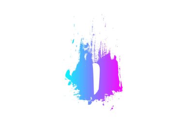 Şirket ve iş için fırça darbesi tasarımlı pembe I harfli grunge logo simgesi. Akılda kalıcı logotype uygun