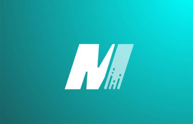 Şirket ve işletme için yeşil şeffaf alfabe harfi M tasarım simgesi. Akılda kalıcı logot şablonu için uygun