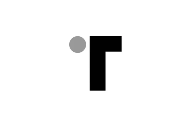 Dot Dots Letter Logo Alphabet Icon Design Grau Weiß Für — Stockvektor
