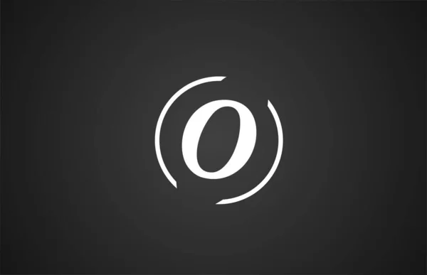 Eenvoudig Zwart Wit Letter Logo Pictogram Alfabet Met Cirkel Ontwerp — Stockvector