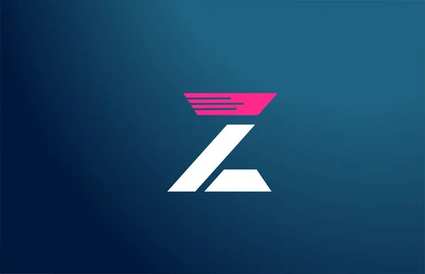 Blauw Wit Roze Alfabet Logo Letter Ontwerp Pictogram Voor Bedrijf — Stockvector
