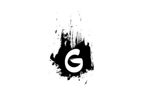 Letra Grunge Alfabeto Letra Logo Con Diseño Icono Trazo Pincel — Vector de stock