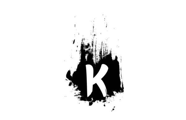 字母K Grunge字母标识与笔划图标设计的企业和公司 适用于老式标志类型 — 图库矢量图片