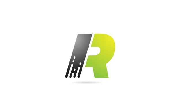 Cinza Preto Letra Verde Logotipo Alfabeto Ícone Design Para Negócios —  Vetores de Stock