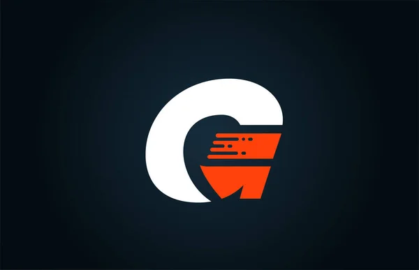 Alphabet Weiß Orange Blauer Buchstabe Logo Symbol Design Für Unternehmen — Stockvektor
