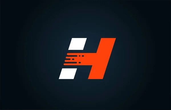 Alfabet Wit Oranje Letter Logo Pictogram Ontwerp Voor Bedrijf Bedrijf — Stockvector