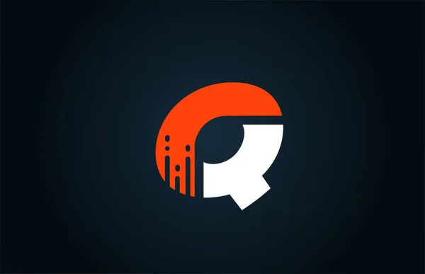 Alphabet Weiß Orange Blauer Buchstabe Logo Symbol Design Für Unternehmen — Stockvektor