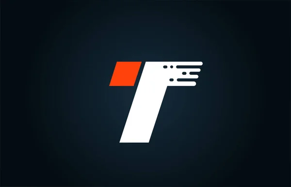Alfabet Biały Pomarańczowy Niebieski Litera Logo Ikona Projekt Dla Biznesu — Wektor stockowy