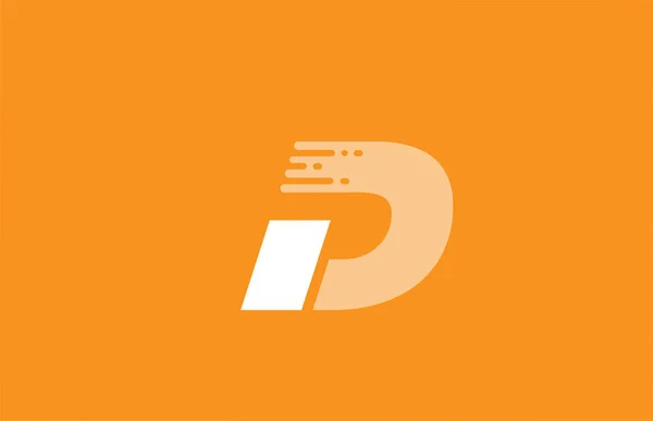 Oranžová Bílá Abeceda Písmeno Logo Design Ikona Pro Společnost Podnikání — Stockový vektor