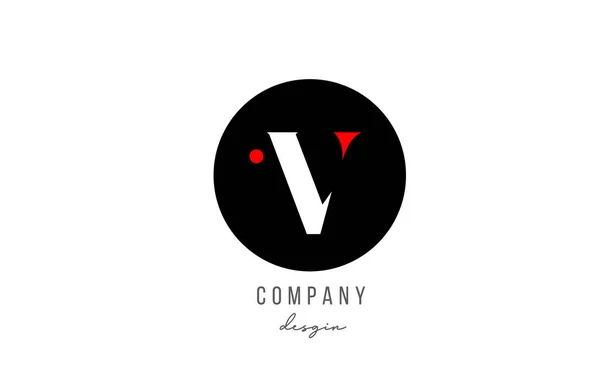 Lettera Alfabeto Icona Logo Design Rosso Bianco Con Cerchio Imprese — Vettoriale Stock