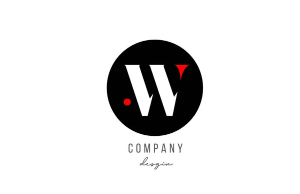 Lettera Alfabeto Icona Logo Design Rosso Bianco Con Cerchio Imprese — Vettoriale Stock