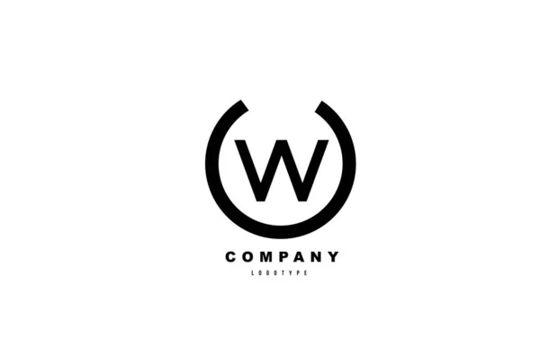 Simple Letra Blanco Negro Logotipo Alfabeto Icono Diseño Para Empresa — Vector de stock