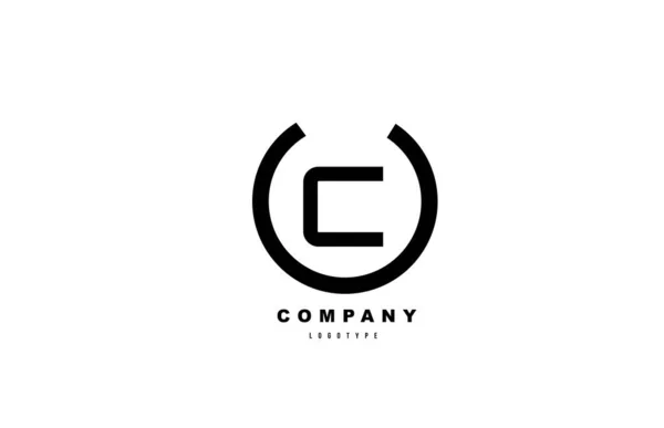 Eenvoudige Zwart Witte Letter Logo Alfabet Pictogram Ontwerp Voor Bedrijf — Stockvector