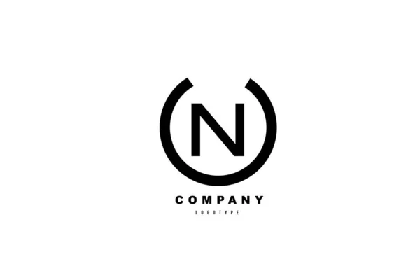 Jednoduché Černé Bílé Písmenko Logo Abeceda Ikona Design Pro Společnost — Stockový vektor