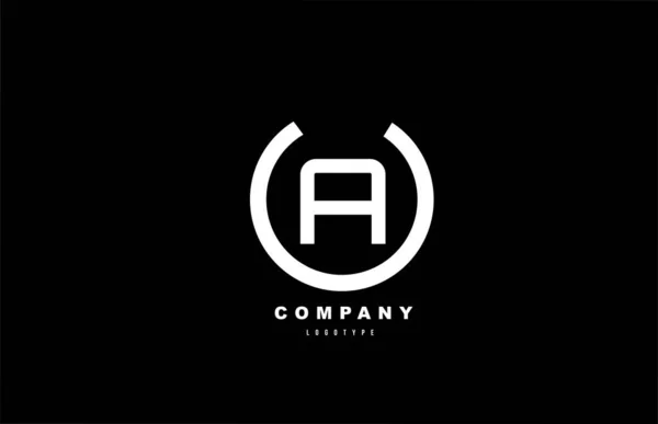 Белая Черная Буквы Простой Дизайн Логотипа Алфавита Иконки Бизнеса Компании — стоковый вектор