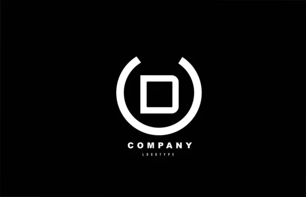 Letra Branca Preta Design Ícone Alfabeto Logotipo Simples Para Negócios — Vetor de Stock