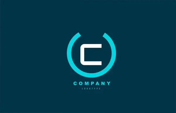 White Blue Letter Simple Logo Alphabet Icon Design Business Company — 스톡 벡터