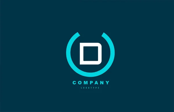 Біло Блакитна Літера Простий Дизайн Логотипу Абетки Бізнесу Компанії — стоковий вектор