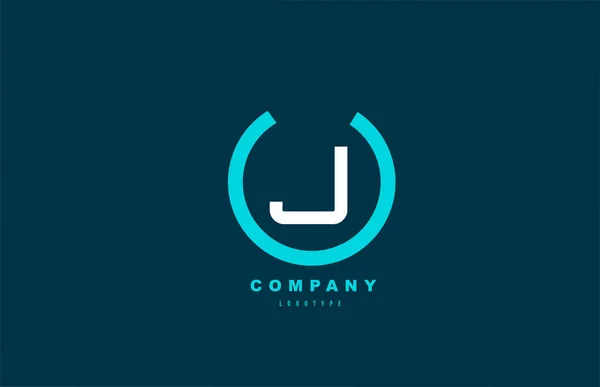 Lettre Blanche Bleue Logo Simple Icône Alphabet Design Pour Les — Image vectorielle
