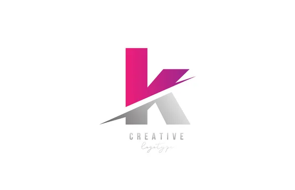 Rose Gris Lettre Logo Alphabet Icône Design Pour Entreprise Les — Image vectorielle