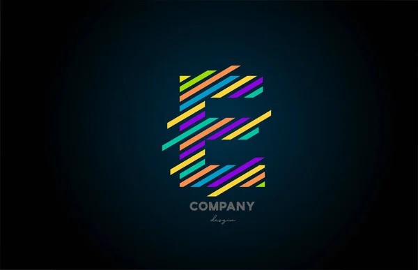 Logo Letter Alphabet Icon Design Business Company Colored Line Logotype — 스톡 벡터