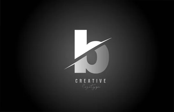 企業やビジネスのためのB文字のロゴアルファベットアイコンデザイン 黒と白 — ストックベクタ