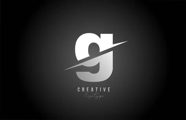 企業やビジネスのためのG文字のロゴアルファベットアイコンデザイン 黒と白 — ストックベクタ