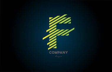 Şirket ve işletme için F alfabesi harfi logo ikonu tasarımı. Yeşil mavi renk