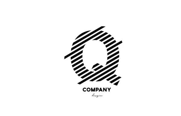 Černá Bílá Abeceda Písmenko Logo Design Ikony Pro Firmu Podnikání — Stockový vektor
