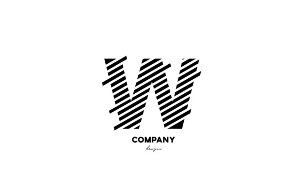Preto Branco Alfabeto Letra Logotipo Ícone Design Para Empresa Negócios — Vetor de Stock
