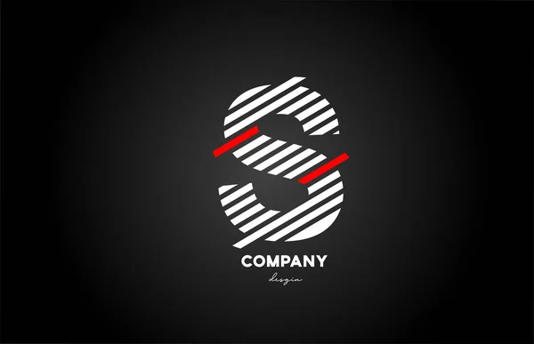 Černá Bílá Červená Abeceda Písmeno Logo Design Ikona Pro Podnikání — Stockový vektor