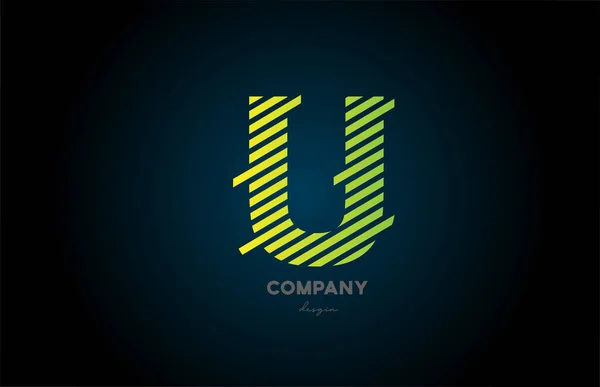 Alphabet Buchstabe Logo Symbol Design Für Unternehmen Und Unternehmen Grün — Stockvektor