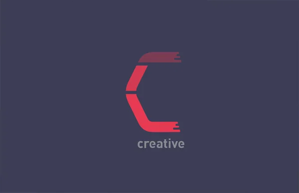 Czerwony Kolor Alfabetu Litera Logo Ikona Projektowania Dla Biznesu Firmy — Wektor stockowy