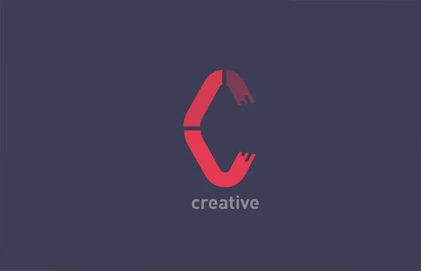 Red Color Alphabet Letter Logo Design Icon Business Company — стоковый вектор