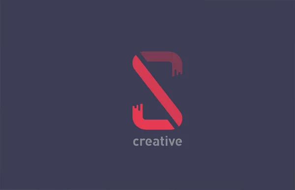 Cor Vermelha Alfabeto Letra Logotipo Design Ícone Para Negócios Empresa —  Vetores de Stock