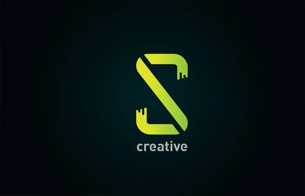 Letra Verde Creativa Icono Del Logotipo Del Alfabeto Para Empresa — Vector de stock