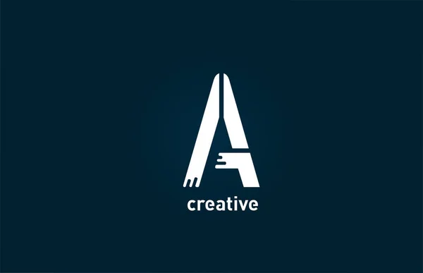 Wit Een Creatief Letter Alfabet Logo Design Icoon Voor Bedrijf — Stockvector