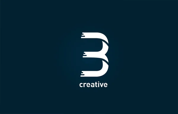 Blanc Lettre Créative Alphabet Logo Icône Conception Pour Les Entreprises — Image vectorielle