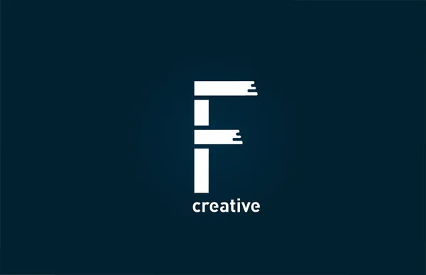 ホワイトFクリエイティブレタービジネスや企業のためのアルファベットのロゴデザインアイコン — ストックベクタ