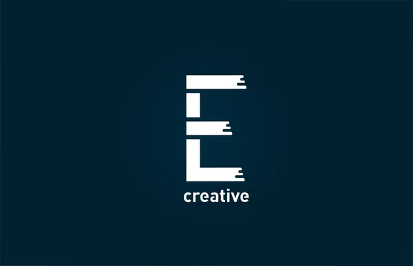 Blanco Letras Creativas Alfabeto Logotipo Icono Diseño Para Empresas Empresas — Vector de stock
