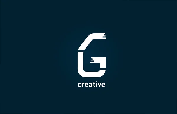 Bílá Kreativní Písmenko Abeceda Logo Design Ikona Pro Podnikání Společnost — Stockový vektor