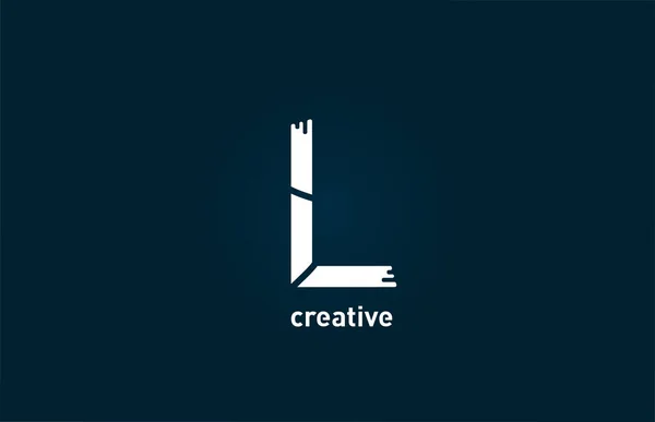Білий Креативна Піктограма Дизайну Логотипу Літери Бізнесу Компанії — стоковий вектор