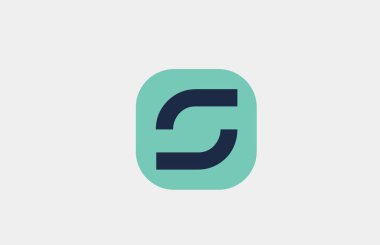 İş ve şirket için S yeşil kare simge harfi logo tasarımı