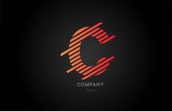 Laranja Alfabeto Letra Logotipo Ícone Design Para Empresa Negócios — Vetor de Stock