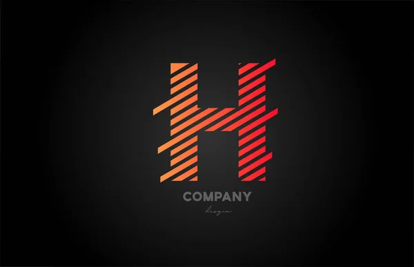 Oranžová Abeceda Písmeno Logo Design Ikony Pro Společnost Podnikání — Stockový vektor