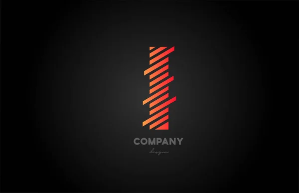 Naranja Alfabeto Letra Logotipo Icono Diseño Para Empresa Negocio — Vector de stock