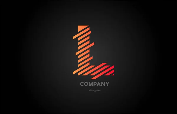 Laranja Alfabeto Letra Logotipo Ícone Design Para Empresa Negócios — Vetor de Stock
