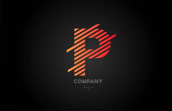 Laranja Alfabeto Letra Logotipo Ícone Design Para Empresa Negócios — Vetor de Stock