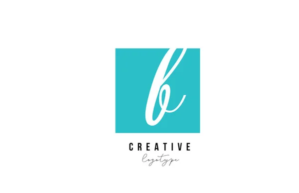 Bleu Lettre Alphabet Carré Logo Icône Design Pour Entreprise Les — Image vectorielle