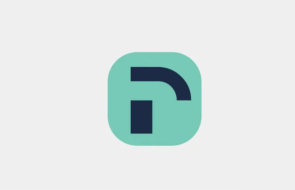 Абетка Зелена Квадратна Іконка Логотип Бізнесу Компанії — стоковий вектор